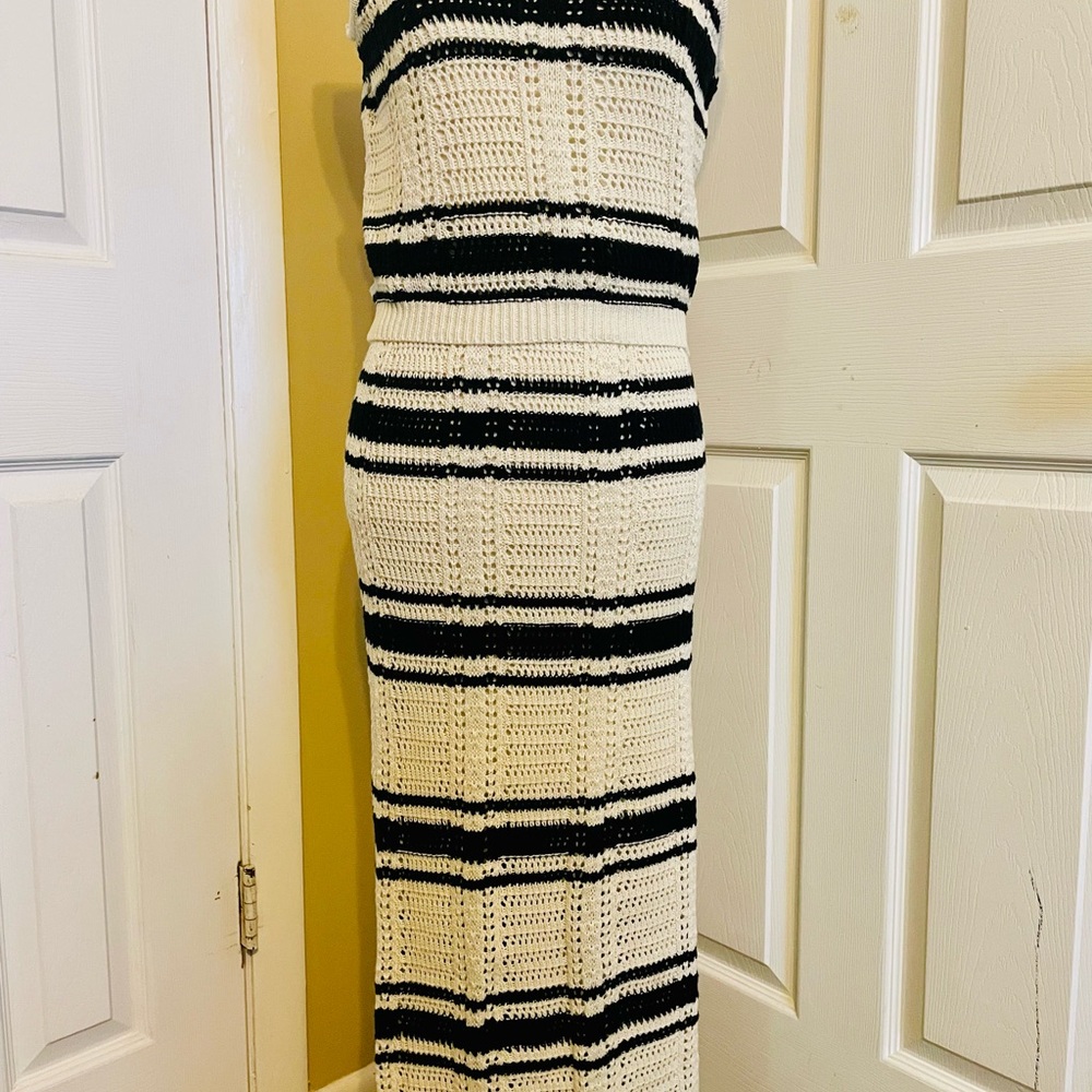 Two piece Skirt Set Striped